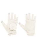 TOUCH SCREEN GLOVES 2IN1 WHITE
